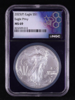 2025(P) American Silver Eagle, Eagle Privy - Limited Mintage of 500,000 (NGC MS69) at PristineAuction.com