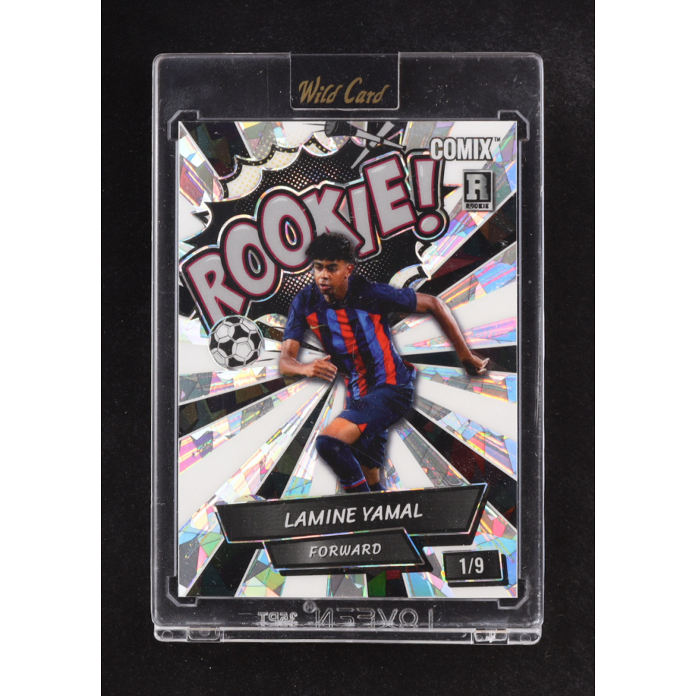 Lamine Yamal 2024 Wild Card Comix ROOKIE! Silver Crystal #ACBLR-LY10 #1/9 RC at PristineAuction.com