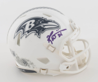 Ricky Williams Signed Ravens Salute To Service Alternate Speed Mini Helmet (Beckett) at PristineAuction.com