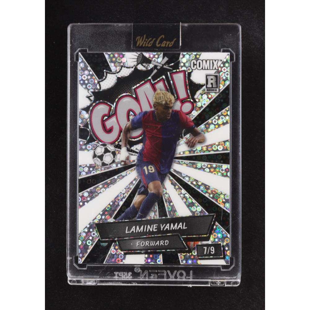 Lamine Yamal 2024 Wild Card Comix GOAL! Silver Donut Circles #ACBLG-LY02 #7/9 RC at PristineAuction.com