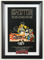 1976 "Led Zeppelin: The Song Remains the Same" Custom Framed Print with Led Zeppelin Patch at PristineAuction.com