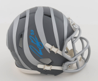 Chase Brown Signed Bengals Slate Alternate Speed Mini Helmet (JSA) at PristineAuction.com