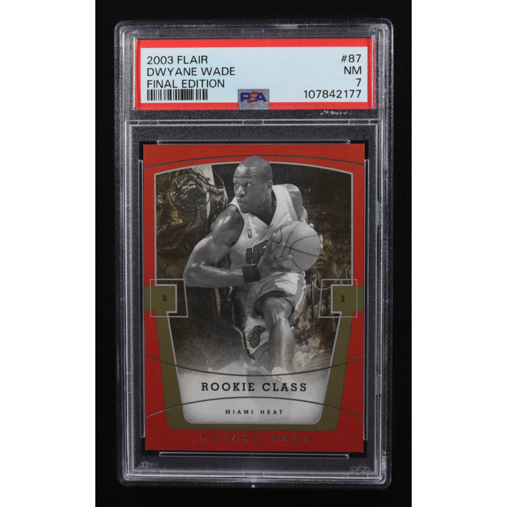 Dwyane Wade 2003-04 Flair Final Edition #87 #574/799 RC (PSA 7) at PristineAuction.com