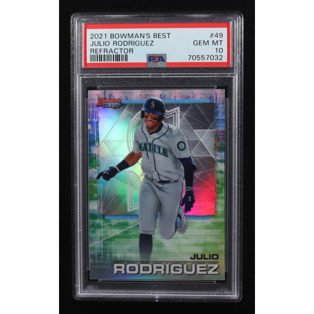 Julio Rodriguez 2021 Bowman's Best Refractors #49 RC (PSA 10) at PristineAuction.com