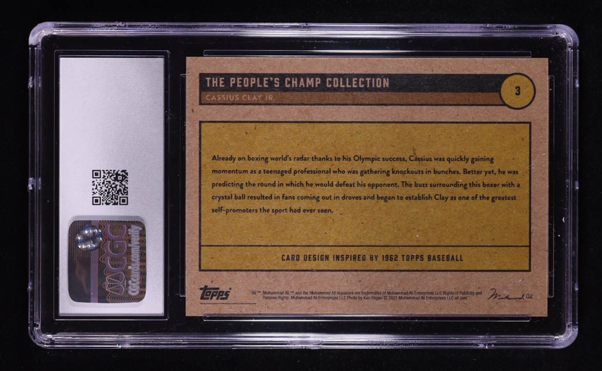 Cassius Clay Jr. 2021 Topps Muhammad Ali The People's Champ #3 Is Boxing's Nostradamus (CGC 8.5) at PristineAuction.com Cassius Clay Jr. 2021 Topps Muhammad Ali The People's Champ #3 Is Boxing's Nostradamus (CGC 8.5) at PristineAuction.com