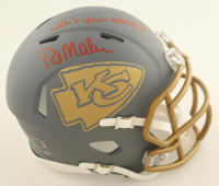 Patrick Mahomes Sr. Signed Chiefs Slate Alternate Speed Mini Helmet Inscribed "Who's Your Daddy?" (Schwartz) at PristineAuction.com