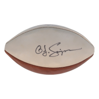 OJ Simpson Signed LE Player Hall of Fame Logo Football (Beckett) at PristineAuction.com