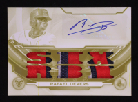 Rafael Devers 2019 Topps Triple Threads Autograph Relics Printing Plates Yellow #TTARRD2 #1/1 at PristineAuction.com