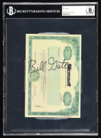 Bill Gates Signed Microsoft Stock Certificate Print (Beckett) at PristineAuction.com