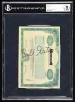 Bill Gates Signed Microsoft Stock Certificate Print (Beckett) at PristineAuction.com