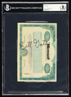 Bill Gates Signed Microsoft Stock Certificate Print (Beckett) at PristineAuction.com
