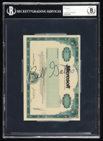 Bill Gates Signed Microsoft Stock Certificate Print (Beckett) at PristineAuction.com