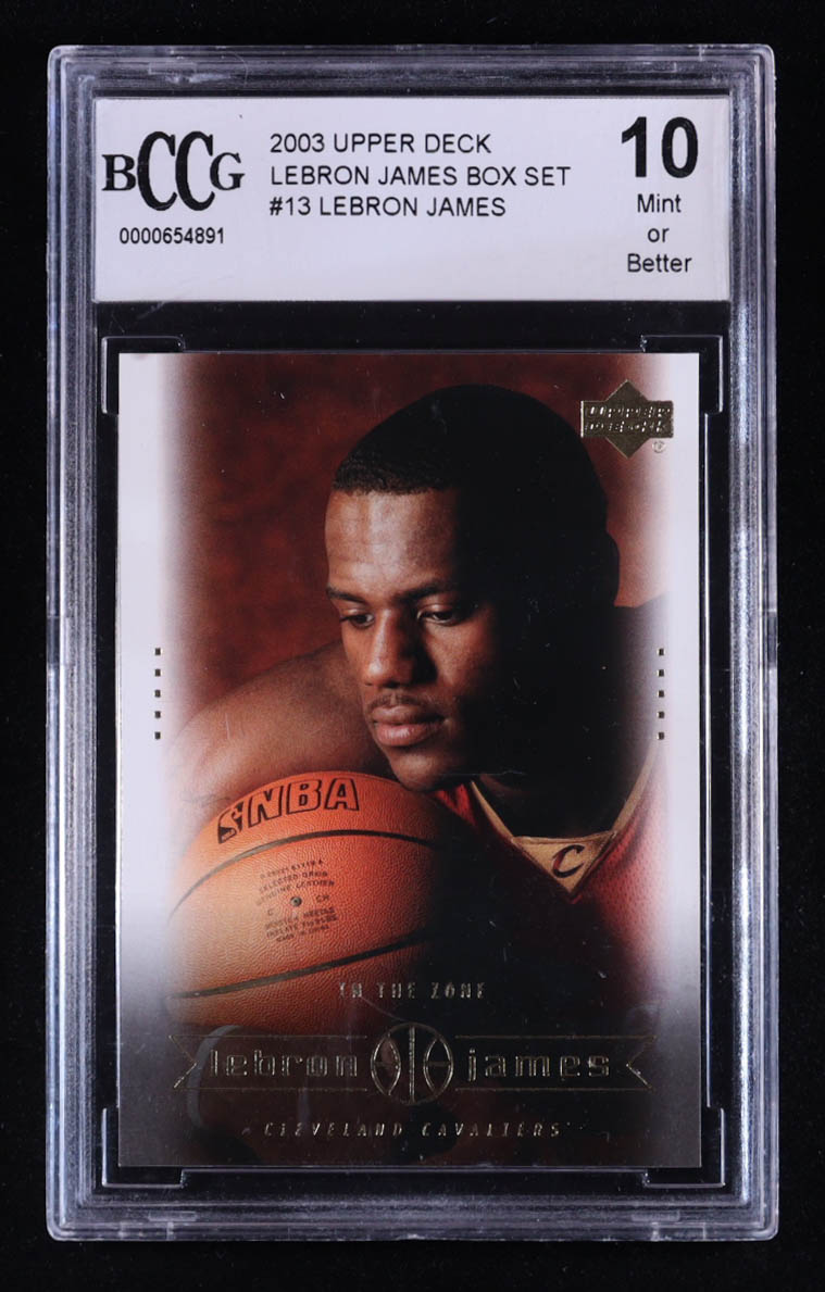 Lebron James 2003 Upper Deck Box Set In The Zone #13 RC (BCCG 10) at PristineAuction.com Lebron James 2003 Upper Deck Box Set In The Zone #13 RC (BCCG 10) at PristineAuction.com