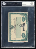 Bill Gates Signed Microsoft Stock Certificate Print (Beckett) at PristineAuction.com