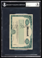 Bill Gates Signed Microsoft Stock Certificate Print (Beckett) at PristineAuction.com
