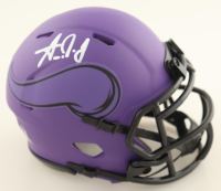 Aaron Jones Signed Vikings Rave Alternate Speed Mini Helmet (Beckett) at PristineAuction.com