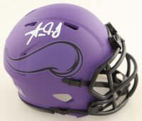 Aaron Jones Signed Vikings Rave Alternate Speed Mini Helmet (Beckett) at PristineAuction.com