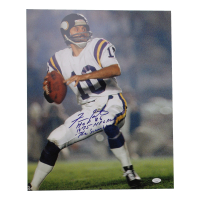 Fran Tarkenton Signed Vikings 16x20 Photo Inscribed "HOF 86", "1975 NFL MVP" & "'The Scrambler'" (JSA) at PristineAuction.com
