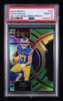 Puka Nacua 2023 Select Prizm Neon Green Die Cut #199 RC #375/499 (PSA 10) at PristineAuction.com