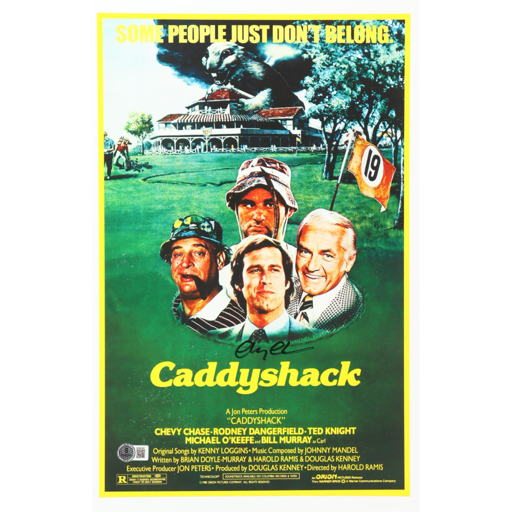 Chevy Chase Signed "Caddyshack" 11x17 Movie Poster Photo (Beckett) at PristineAuction.com