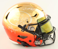 Joe Montana & Steve Young Signed 49ers Full-Size Authentic On-Field Chrome Alternate SpeedFlex Helmet with Custom Visor (Beckett & Radtke) at PristineAuction.com