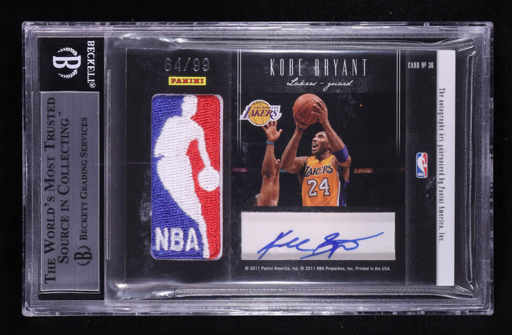 Elgin Baylor / Kobe Bryant 2010-11 Elite Black Box Passing the Torch Signatures #36 #64/99 (BGS Authentic) at PristineAuction.com Elgin Baylor / Kobe Bryant 2010-11 Elite Black Box Passing the Torch Signatures #36 #64/99 (BGS Authentic) at PristineAuction.com