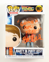 Bob Gale Signed "Back to the Future" #961 Marty In Puffy Vest Funko Pop! Vinyl Figure Inscribed "Gimme A Pepsi Free!" (AutographCOA) at PristineAuction.com
