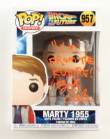 Bob Gale Signed "Back to the Future" #961 Marty In Puffy Vest Funko Pop! Vinyl Figure Inscribed "I'm From The Future!" (AutographCOA) at PristineAuction.com