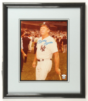 Mickey Mantle Signed Custom Framed Colorized Photo Display (JSA) at PristineAuction.com