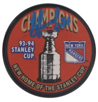 Sergei Zubov Signed Rangers 1993-94 Stanley Cup Champions Commemorative Hockey Puck (JSA) at PristineAuction.com