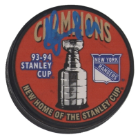 Sergei Zubov Signed Rangers 1993-94 Stanley Cup Champions Commemorative Hockey Puck (JSA) at PristineAuction.com