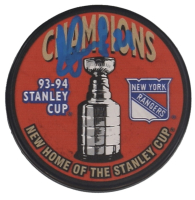 Sergei Zubov Signed Rangers 1993-94 Stanley Cup Champions Commemorative Hockey Puck (JSA) at PristineAuction.com