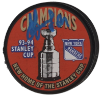 Sergei Zubov Signed Rangers 1993-94 Stanley Cup Champions Commemorative Hockey Puck (JSA) at PristineAuction.com