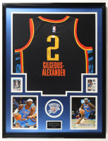 Shai Gilgeous-Alexander Signed Custom Framed Jersey Display With (2) Trading Cards (JSA) at PristineAuction.com