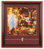 Thomas Kinkade "Pinocchio" Custom Framed Print Display with Blue Fairy Pin at PristineAuction.com