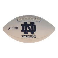 Lou Holtz Signed Notre Dame Fighting Irish Logo Football (JSA) at PristineAuction.com