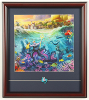 Thomas Kinkade "The Little Mermaid" Custom Framed Print Display with Little Ursula Pin at PristineAuction.com