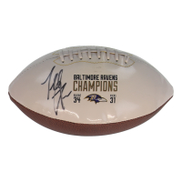 Terrell Suggs Signed Ravens Super Bowl XLVII Champions Logo Football (Beckett) at PristineAuction.com
