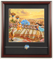 Thomas Kinkade "Aladdin" Custom Framed Print Display with Genie Lamp Pin at PristineAuction.com