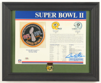 Bart Starr Signed Super Bowl II Custom Framed Commemorative Patch Display with Super Bowl Pin (PSA) at PristineAuction.com