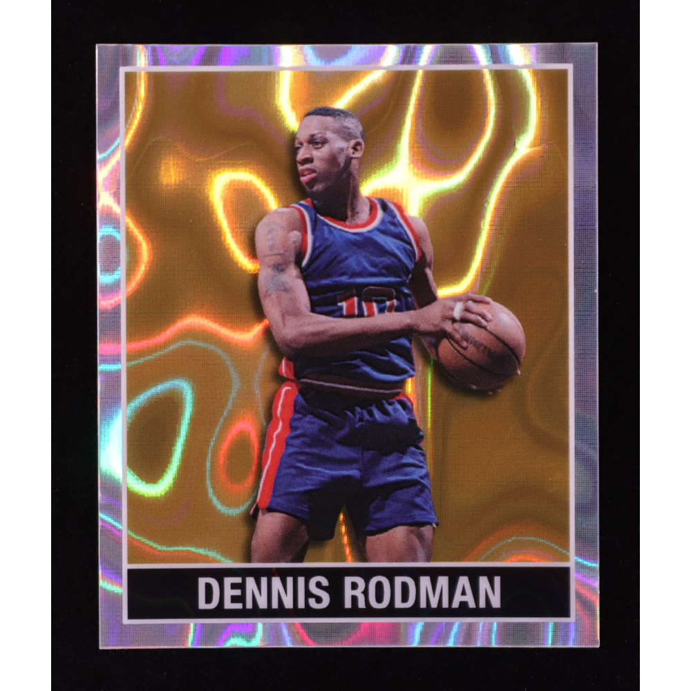 Dennis Rodman 2025 Leaf 15th Year Anniversary National Convention '48 Leaf Gold Lava #48B41 #1/1 at PristineAuction.com