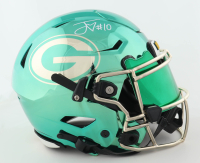 Jordan Love Signed Packers Full-Size Authentic On-Field Custom Chrome Speedflex Helmet With Visor (JSA) at PristineAuction.com