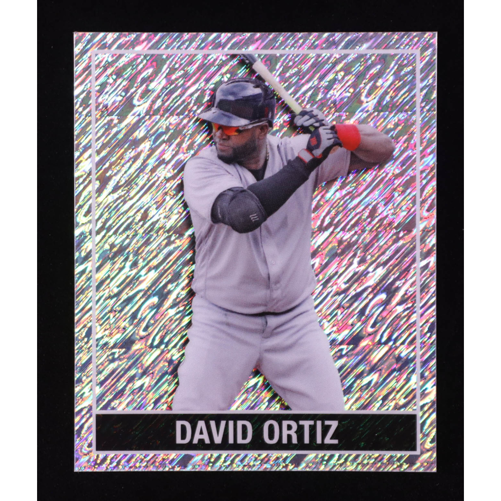 David Ortiz 2025 Leaf 15th Year Anniversary National Convention '48 Leaf Silver Shimmer #48B39 #15/15 at PristineAuction.com