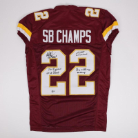 Super Bowl 22 Champions Jersey Signed & Inscribed By (4) with Mark Rypien, Doug Williams, Dexter Manley & Gary Clark (Beckett) at PristineAuction.com