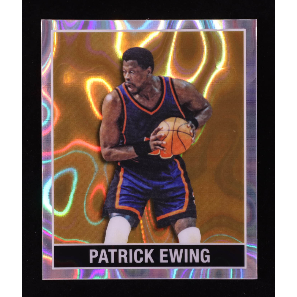 Patrick Ewing 2025 Leaf 15th Year Anniversary National Convention '48 Leaf Gold Lava #48B126 #1/1 at PristineAuction.com