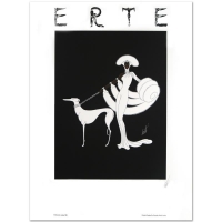 Erte "Ebony in White" Signed 24" x 32" Fine Art Poster on Paper at PristineAuction.com