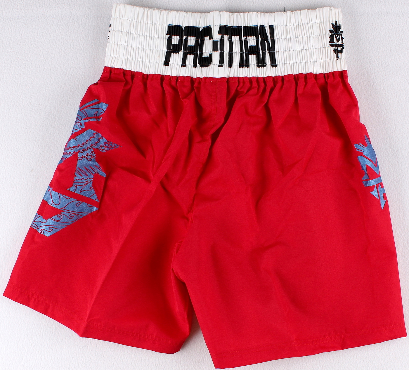 Manny Pacquiao Signed Boxing Shorts Inscribed "Pacman" (Pacquiao COA) at PristineAuction.com Manny Pacquiao Signed Boxing Shorts Inscribed "Pacman" (Pacquiao COA) at PristineAuction.com