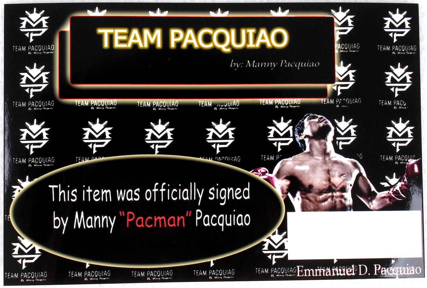 Manny Pacquiao Signed Boxing Shorts Inscribed "Pacman" (Pacquiao COA) at PristineAuction.com Manny Pacquiao Signed Boxing Shorts Inscribed "Pacman" (Pacquiao COA) at PristineAuction.com