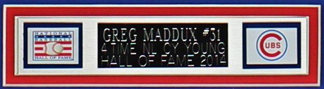 Greg Maddux Signed 35" x 43" Custom Framed Jersey Inscribed "HOF 14" (TriStar) at PristineAuction.com Greg Maddux Signed 35" x 43" Custom Framed Jersey Inscribed "HOF 14" (TriStar) at PristineAuction.com