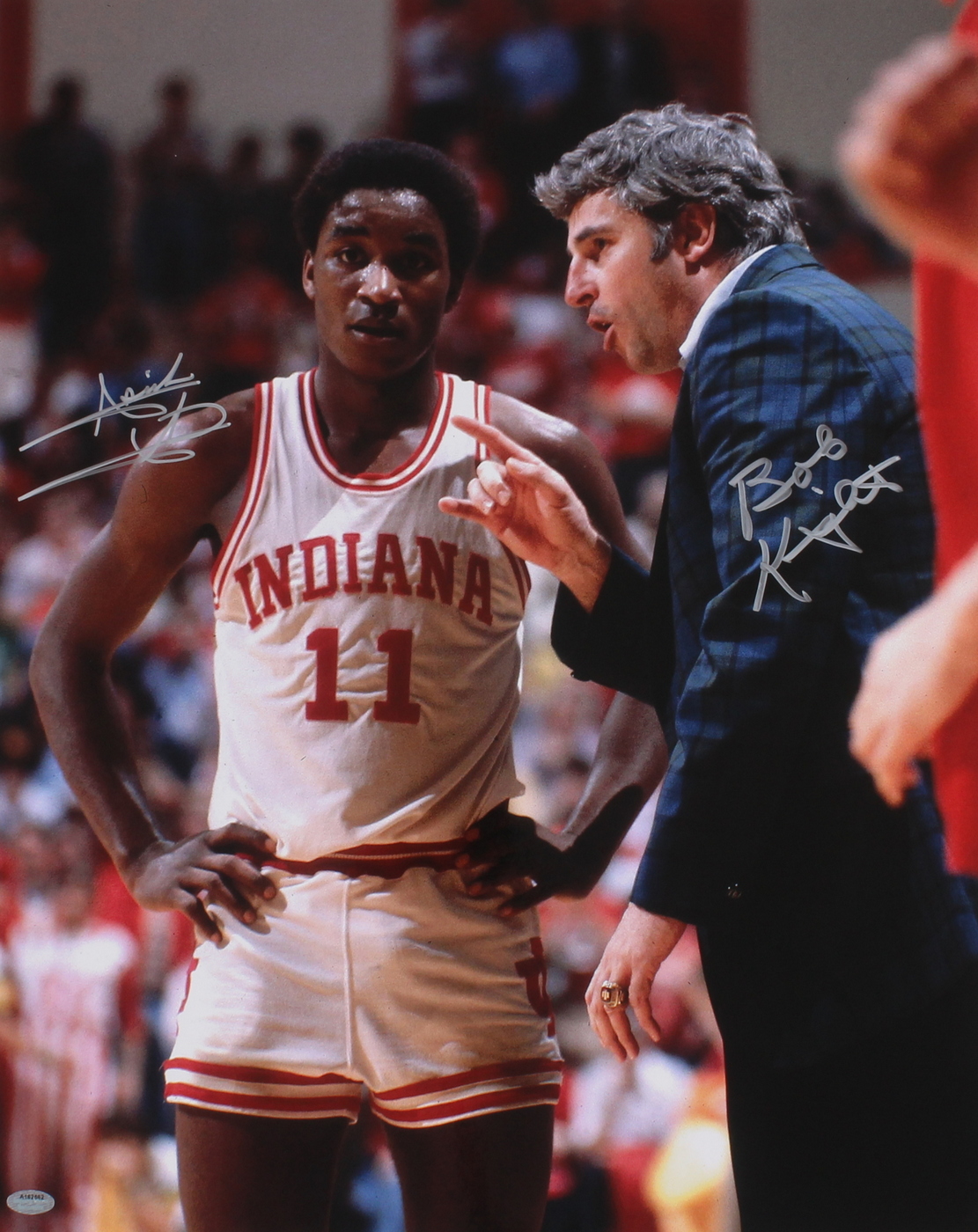 Bobby Knight & Isiah Thomas Dual Signed Indiana Hoosiers 16x20 Photo (Schwartz COA) at PristineAuction.com Bobby Knight & Isiah Thomas Dual Signed Indiana Hoosiers 16x20 Photo (Schwartz COA) at PristineAuction.com
